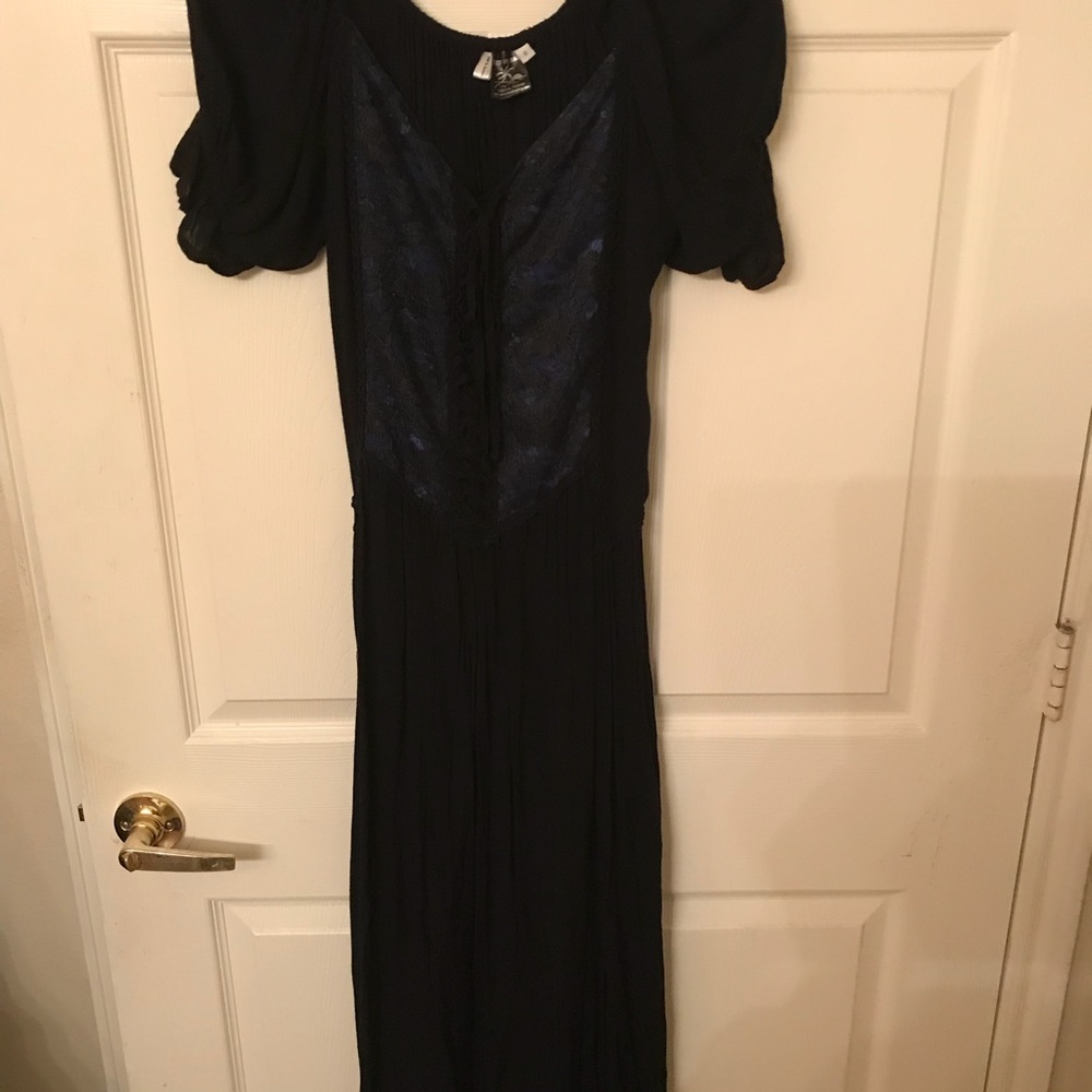 A Renaissance dress black with BLUE FRONT size S